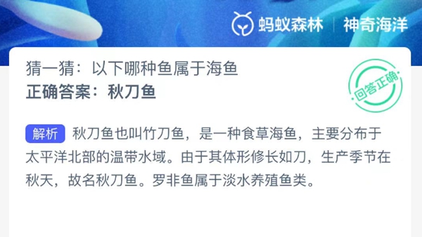 神奇海洋正确答案2.5